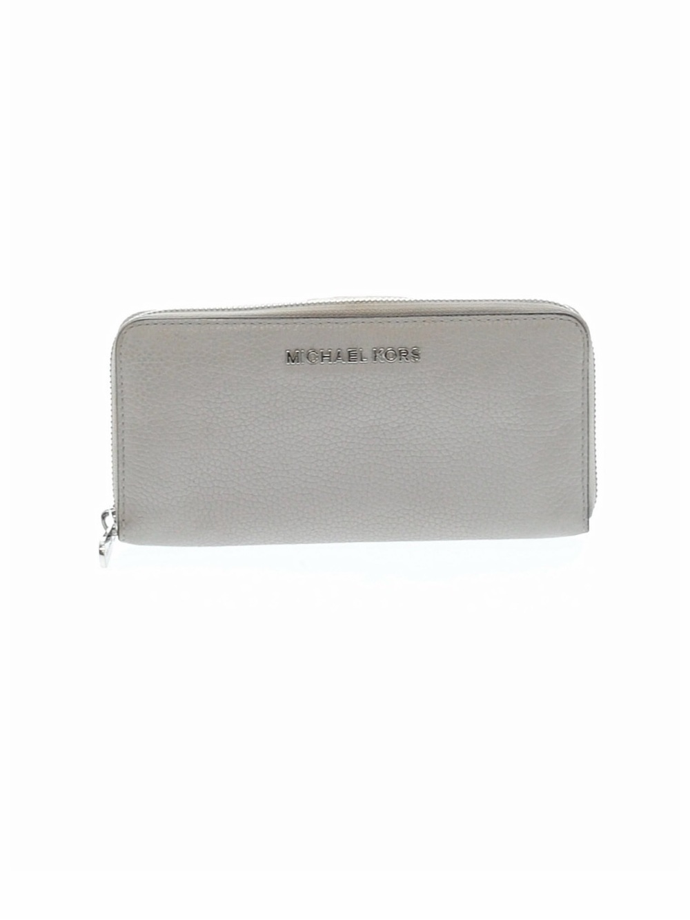 Michael Kors Pebbled Leather Wallet in Pearl Gray
